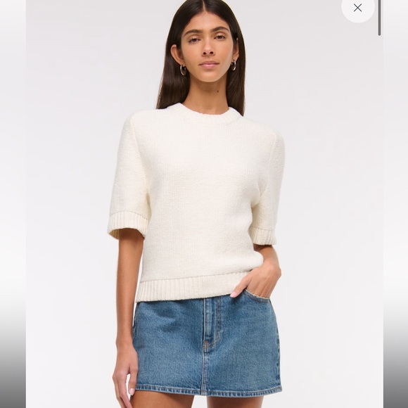 Abercrombie & Fitch Sweaters - The A&F Madeline Textural Crew Sweater Tee